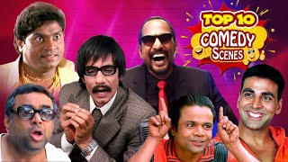 Top 10 Hindi Comedy Scenes  Paresh Rawal  Akshay Kumar Arshad Warsi  Johnny Lever  Rajpal Yadav [upl. by Conall]