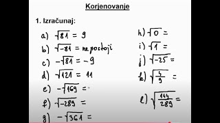 Korjenovanje  osnove [upl. by Satsoc214]