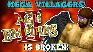 Age Of Empires 2 IS NOT PERFECTLY BALANCED 100x Mod Mega Villagers Is 100 NOT Broken I Promise [upl. by Marleen451]