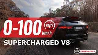 2020 Jaguar FPACE SVR 0100kmh amp engine sound [upl. by Avraham]