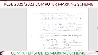 2021 KCSE COMPUTER STUDIES PAPER 1 Marking SCHEME [upl. by Sylvanus]