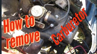 How to remove Carburetor of 50cc MopedScooter [upl. by Tomas]