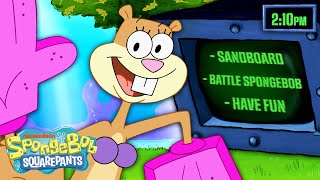 An Entire Day with SANDY CHEEKS ☀️ Hour by Hour  SpongeBob [upl. by Utica]