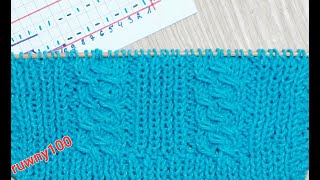 1037Einfaches Zopfmuster stricken mit einer Skizze Tutorial Handarbeit [upl. by Jenelle]