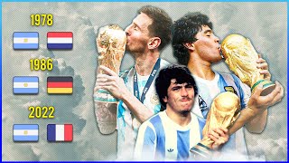 Las TRES FINALES GANADAS de ARGENTINA EN EL MUNDIAL ⚽🏆 [upl. by Ahsitneuq329]