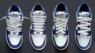 4 WAYS HOW TO LACE NIKE DUNK 1 LOW  Laces Styles [upl. by Dennis164]