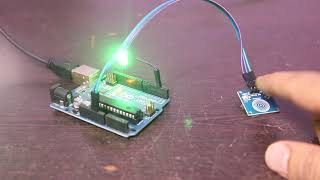 Capacitive Touch Sensor with Arduino use as a Toggle Switch [upl. by Akinaj103]