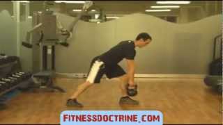 Kettlebell Row Exercise Demonstration  How to do a one arm KB row [upl. by Faunie763]