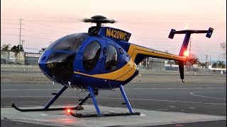 MD500E StartUp amp Takeoff N420WC Hughes 500MD369E Helicopter [upl. by Kabob315]