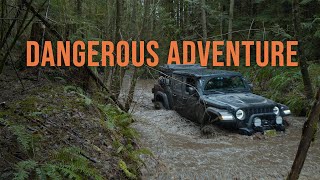 DANGEROUS OffRoad Adventure After Storm  Jeep Gladiator amp Toyota 4Runner [upl. by Ocimad]