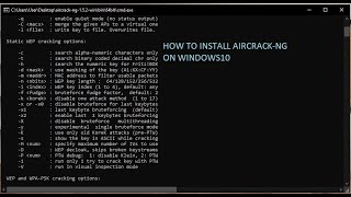 how to install aircrackng on windows [upl. by Llerat]