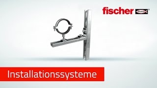 Schieneninstallation  fischer Schienensystem FLS  Befestigungen für Heizung Sanitär und Klima [upl. by Ixela]