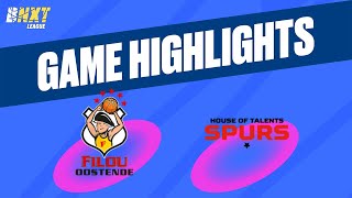 Filou Oostende vs House of Talents Kortrijk Spurs  Game Highlights [upl. by Devinna11]