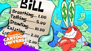 Mr Krabs Greediest Money Moments 🤑  SpongeBob  Nicktoons [upl. by Ytirev575]