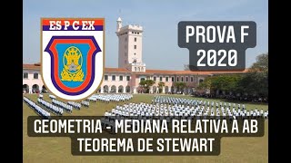 EsPCEx 2020  Mediana relativa à AB  Teorema de Stewart 8F [upl. by Esdnil]