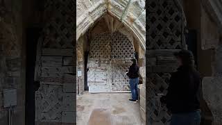 Oldest castle door in Europe Chepstow Castle Wales [upl. by Elkraps189]