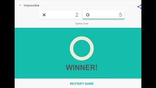 IMPOSSIBLE MODE OF TIC TAC TOE GOOGLE  DEFEATED FINALLY [upl. by Chui717]
