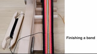 Finishing a band on an inkle loom [upl. by Leaffar652]