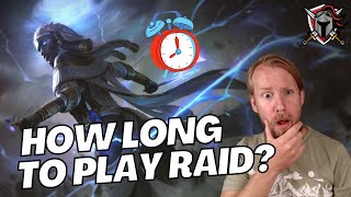 HOW MUCH TIME DOES IT TAKE TO PLAY RAID ON A DAILY BASIS  Raid Shadow Legends [upl. by Arutek]