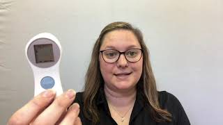 HUBERT® Touchless Infrared Forehead Thermometer Quick Tips [upl. by Anyrtak]