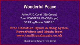 Wonderful Peace  Hymn Lyrics amp Music [upl. by Seve192]