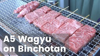 How to Grill Wagyu on the Konro Grill with Binchotan  Konro Grill Testing with Hwoo Bonus Tutorial [upl. by Morice]