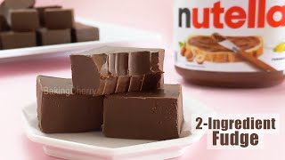 ONLY 2INGREDIENTS Creamy Nutella Fudge  A Quick and Easy Dessert Recipe to Make at Home [upl. by Atreb]