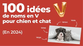 Les meilleurs noms en V pour chiens et chats année 2024 [upl. by Evilc952]