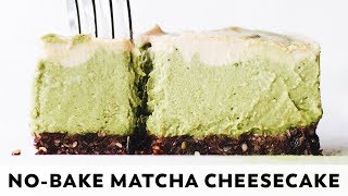 NoBake Matcha Cheesecake  vegan glutenfree oilfree [upl. by Ahsiner]