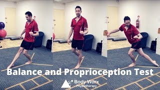 Balance and Proprioception Test  BodyWorx Physiotherapy Newcastle [upl. by Aneeuqahs]