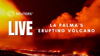 LIVE La Palmas erupting volcano [upl. by Herwig]