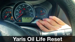 2019 Toyota Yaris Oil Life reset how to Maintenance Indicator [upl. by Oisor368]