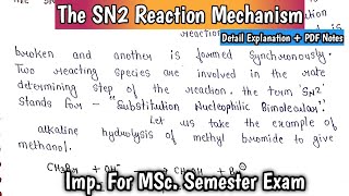 The SN2 Reaction Mechanism Aliphatic Nucleophilic Substitution Reaction  Organic chemistry [upl. by Eyk]