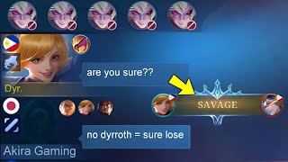 SAVAGE WHEN GLOBAL DYRROTH PLAY FANNY 🥶  Mobile Legends [upl. by Annayrb198]