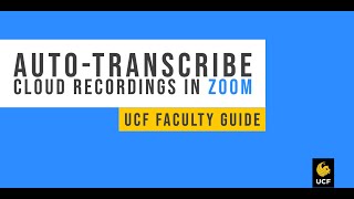 AutoTranscribe Cloud Recordings in Zoom [upl. by Eramal945]