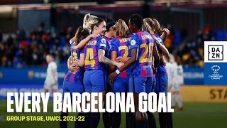 Every Barcelona Goal From the 202122 UEFA Womens Champions League Group Stage [upl. by Mattson]