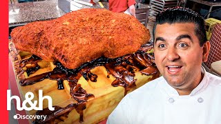 Pastel gigante en forma de Waffle con pollo frito  Cake Boss  Discovery HampH [upl. by Houlberg]