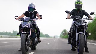 Yamaha MT09 VS Kawasaki Z900  Monster VS Dark Knight 💥 [upl. by Ahsikam926]