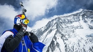 Russian makes worlds highest base jump from Mount Everest [upl. by Acinorej588]