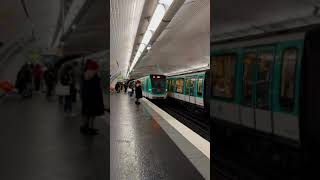 Paris Metro Line 2 Train Arriving [upl. by Nimar77]