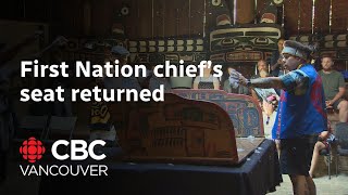 Historical artifact repatriated to the Heiltsuk First Nation [upl. by Notlim]