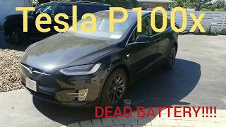 How to Open Tesla Model X in case Dead battery [upl. by Derdle]