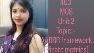 marketing of services unit 2 marketing framework AARRR framework pirate metrics [upl. by Nodnyl]