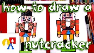 How To Draw A Christmas Nutcracker [upl. by Einned]