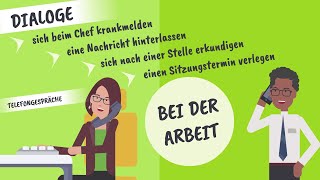 Telefonieren im Beruf  Dialoge A2B1  Deutsch lernen [upl. by Lein]