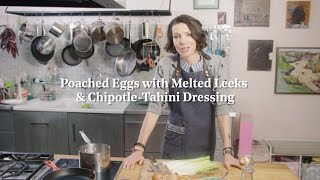 Poached Eggs with Melted Leeks recipe by Thomasina Miers short version [upl. by Sira]