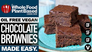 RICH VEGAN CHOCOLATE BROWNIES » oil free gluten free refined sugar free and DELICIOUS [upl. by Theall]