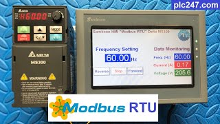 Samkoon HMI quotModbus RTUquot Delta MS300 Tutorial [upl. by Farnsworth]