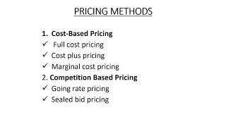 Pricing Methods [upl. by Yokum98]