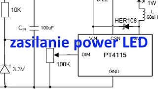 Przykład zasilania power LED  edu elektrodapl 02 bonus [upl. by Erdnaxela]